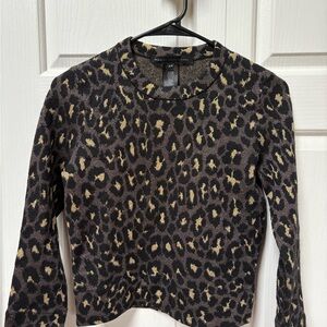 ASO Felicity Smoak | Marc By Marc Jacobs Leopard Print Sweater - Black and Gold
